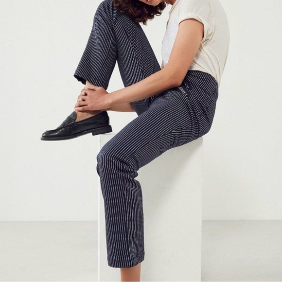 Silent + Noise Zip Navy Stripe Pants - Picture 4 of 9